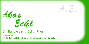 akos eckl business card